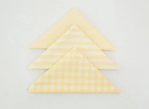 Yellow Gingham Cotton Fabric Precuts Bundle Patchwork Quilting Scraps 8mm - Picture 1 of 6
