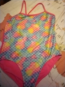 Childs Swim Suit Wonder Nation With Fish Tail Cover Over Size 14 - Picture 1 of 10