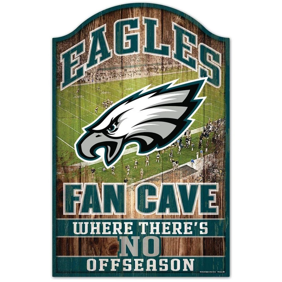 Letrero de madera Wincraft NFL Philadelphia Eagles 05954010, 11" x 17", negro Foto 1 de 1