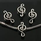 10 pièces perles espaceur de notes de musique ton argent tibétain 2 côtés L0165