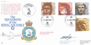 1993 Roman Britain RAF FDC firmado CO 120 Nimrod Sqn LEES - Imagen 1 de 1