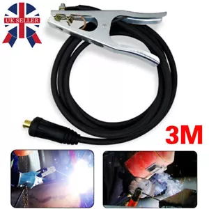 3M Earth Clamp Cable ARC MIG TIG Welders Groud Welding Wire 300A 10-25 Plug UK - Picture 1 of 9