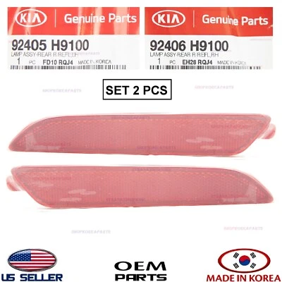 Genuine Bumper Reflector Rear LEFT + RIGHT set 2pcs⭐OEM⭐ KIA RIO Sedan 2018-2020 - Image 1 of 4