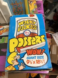 1974 Topps Wacky Package Posters Box 36 Unopened Packs Gadzooka new old stock NM