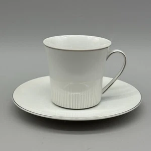 Johann Haviland Bavaria Germany Platinum Riviera Cup & Saucer - Picture 1 of 10