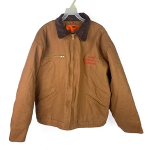 Chaqueta de trabajo Cornerstone de tela de pato para hombre talla 2XL acolchado extraíble de algodón marrón - Imagen 1 de 9
