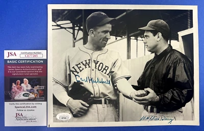 Bill Terry & Carl Hubbell Signed 8x10 Photo NY Giants JSA CE77205 - Image 1 of 4