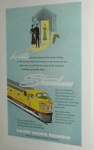 1950 UNION PACIFIC RAILROAD advertisement, U.P. Streamliner passenger train - Picture 1 of 3