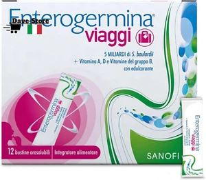 Enterogermina Viaggi, Integratore Alimentare per Regolarità Intestinale Con Prob