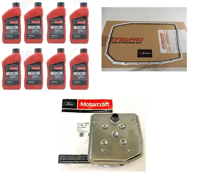 8x MOTORCRAFT MERCON LV FILTER  OIL PAN GASKET FOR 6R80 TRANSMISSION FORD - Image 1 of 3