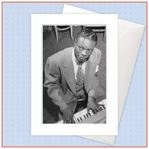 JAZZ GREATS - NAT KING COLE Deluxe Grußkarte. geprägt. 50. 60. 70. - Bild 1 von 2