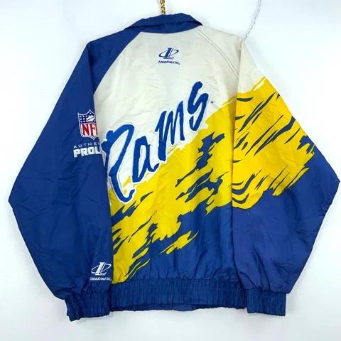 Vintage St. Louis Rams Logo Athletic Pro Line Splash Windbreaker Jacket XL Nfl Cover