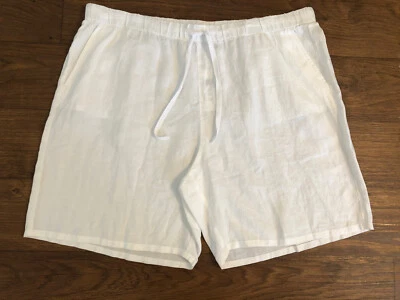 Pantalones Cortos Eileen Fisher Orgánicos Lino Medio Muslo Blanco Talla 3XL $128 NUEVOS Foto 1 de 4