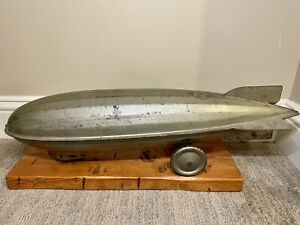 RARE Original Steelcraft Akron Graf Zeppelin Airship Pressed Steel Pull Toy 67S1