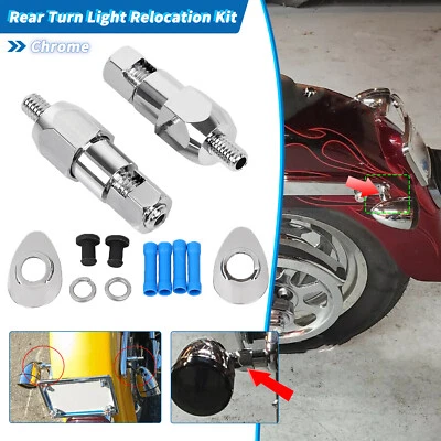 Kit de reubicación de señal de giro trasera para Harley Fatboy Softail Standard FXST Springer Foto 1 de 4