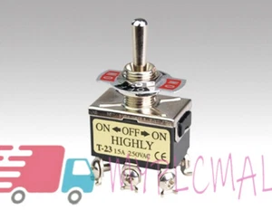 New 2PCS For HIGHLY T-23BS (T-23) 15A 250VAC Toggle Switches - Picture 1 of 1