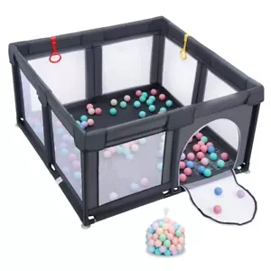 Baby Playpen with 50 Ocean Balls - Indoor/Outdoor Kids Activity Center - Picture 1 of 6