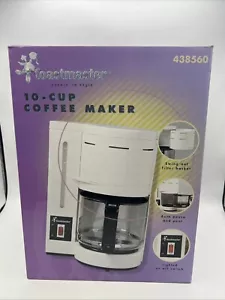 Toastmaster 438560 Cafetera Blanca 10 Tazas Retro Vintage Máquina ¡NUEVA! RARO! - Imagen 1 de 9