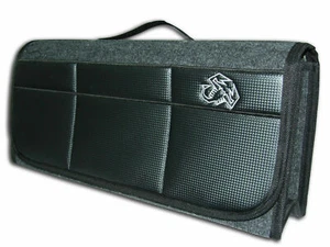 Car Boot Tidy Organizer with Carbon Fiber Leatherette front , Inspired by ABARTH - Picture 1 of 6