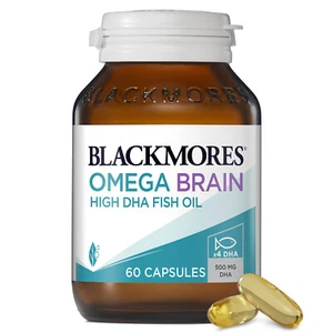 Blackmores Omega Brain High DHA Fish Oil 60 Capsules Concentrated Omega-3 1000mg - Picture 1 of 1