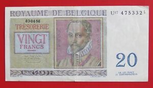 billet 20 francs belg. type renier - morin 29b - 03-04-56
