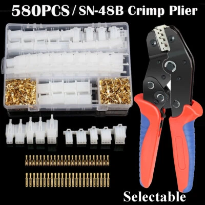 580Pcs Motorcycle Car Electrical 2.8mm 2/3/4/6/9 Pin Wire Auto Connectors Set - image 1 of 4