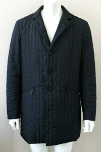 ASPESI navy blue light quilted Thermore jacket coat jacket Large - Picture 1 of 11