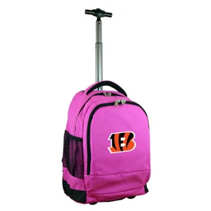 Cincinnati Bengals Premium Wheeled Backpack in Pink - Picture 1 of 6