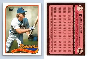 Robin Yount - Brewers #615 Topps 1989 Baseball Trading Card - Picture 1 of 1