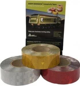 AVERY DENNISON Conspicuity Tape YELLOW 50mm wide per metre - Picture 1 of 2