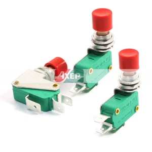 A● 3PCS KW3-0Z-2 NO+NC SPDT Momentary Red Pushbutton Actuator Micro Limit Switch - Picture 1 of 2