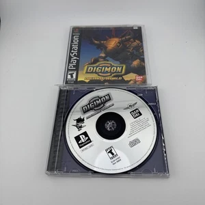 Digimon World (Sony PlayStation PS1, 1997) Completo Etiqueta Negra SIN PROBAR - Imagen 1 de 3