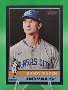 2025 Topps Heritage #333 Brady Singer Black - Picture 1 of 2