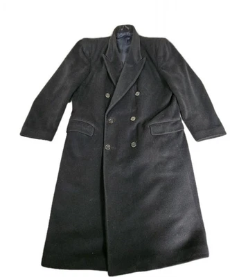 Buttonhole Wool Cashmere Overcoat Mens Size 40 Doublebreasted Single Rear Vent - Image 1 of 4