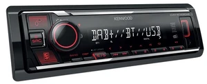 Kenwood Autoradio Bluetooth 1DIN KMM-BT408DAB DAB+ incl. DAB+ Antenne USB AUX - Bild 1 von 3