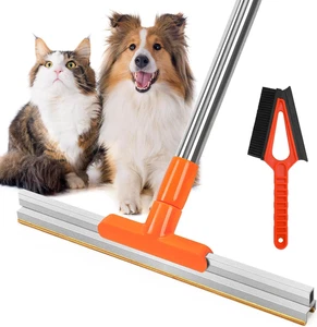 Rastrillo de alfombra para depilación de mascotas 62"" ajustable mango largo alfombra de pelo de perro/gato - Imagen 1 de 12