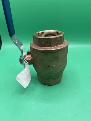 New Nibco T-585-70 Bronze Ball Valve 1-1/2" 150SWP 600CWP Full Port Threaded - Image 1 of 4