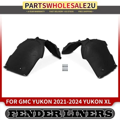 Forros de guardabarros interiores delanteros L&R 2 piezas para GMC Yukon 2021 2022 2023 2024 Yukon XL Foto 1 de 4
