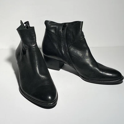 Bota Paul Green Tatum Preta Couro Premium Feminina Tamanho 5.5 Tornozelo Zíper Lateral - Imagem 1 de 4