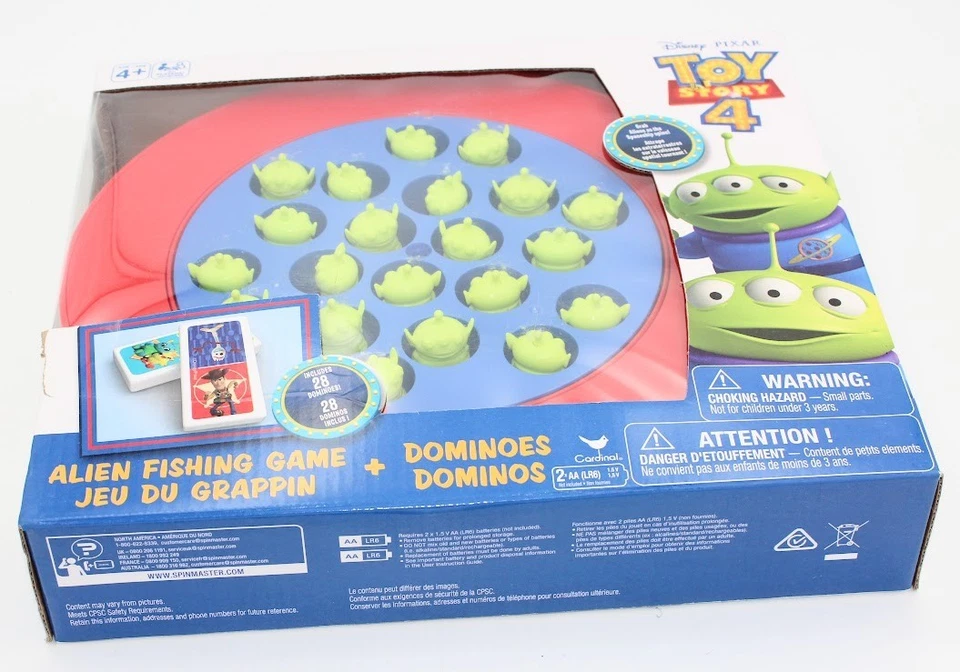 Disney Pixar Toy Story 4 Alien Fishing and Dominoes 2 Game Bundle