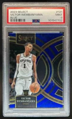 2023-24 Select Victor Wembanyama RC Blue (Retail ) Premier #121 Spurs PSA 9 - Image 1 of 2
