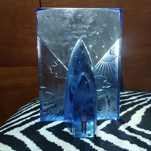 Kosta Boda Bertil Valien Series Blues Glass Objects Sweden Figurine H6.1" Blue - Picture 1 of 8