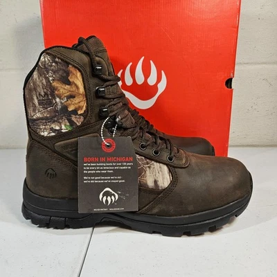 Men's Wolverine Manistee Hunting Boots Size 11 M W200081 Brown/Camo - Image 1 of 4