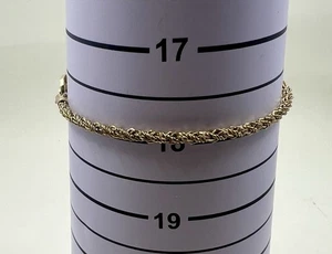 Christian Dior Gold Tone Braided Chain Bracelet Logo Clasp Vintage - Picture 1 of 8