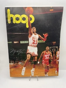 HOOP Game Program 1989 Michael Jordan! Bulls vs Rockets! Hakeem! - Picture 1 of 3