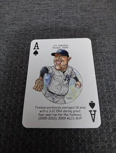 C.C. Sabathia Baseball Card New York Yankees Hero Decks Playing Card - Picture 1 of 2