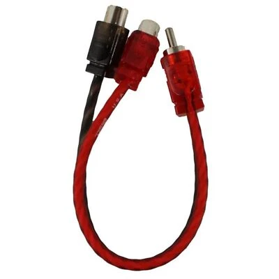 Audio RCA Y Adapter 1 Male 2 Female Jacks Extension Splitter DS18 - Image 1 of 2