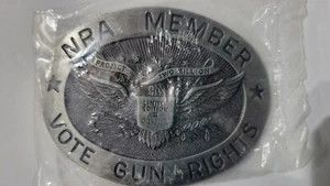 NRA Member Vote Gun Rights Belt Buckle National Rifle Association H.R. 1980 - Picture 1 of 2