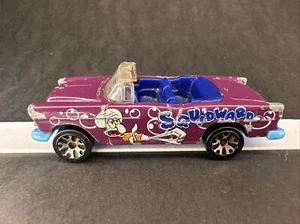 1998 Matchbox Squidward 1955 Chevy Bel Air Convertible Vintage Car SpongeBob Toy - Picture 1 of 9