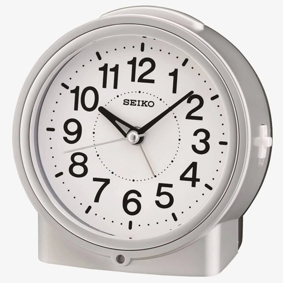 Seiko Silver Analogue Alarm Clock QHE117S - Image 1 of 1
